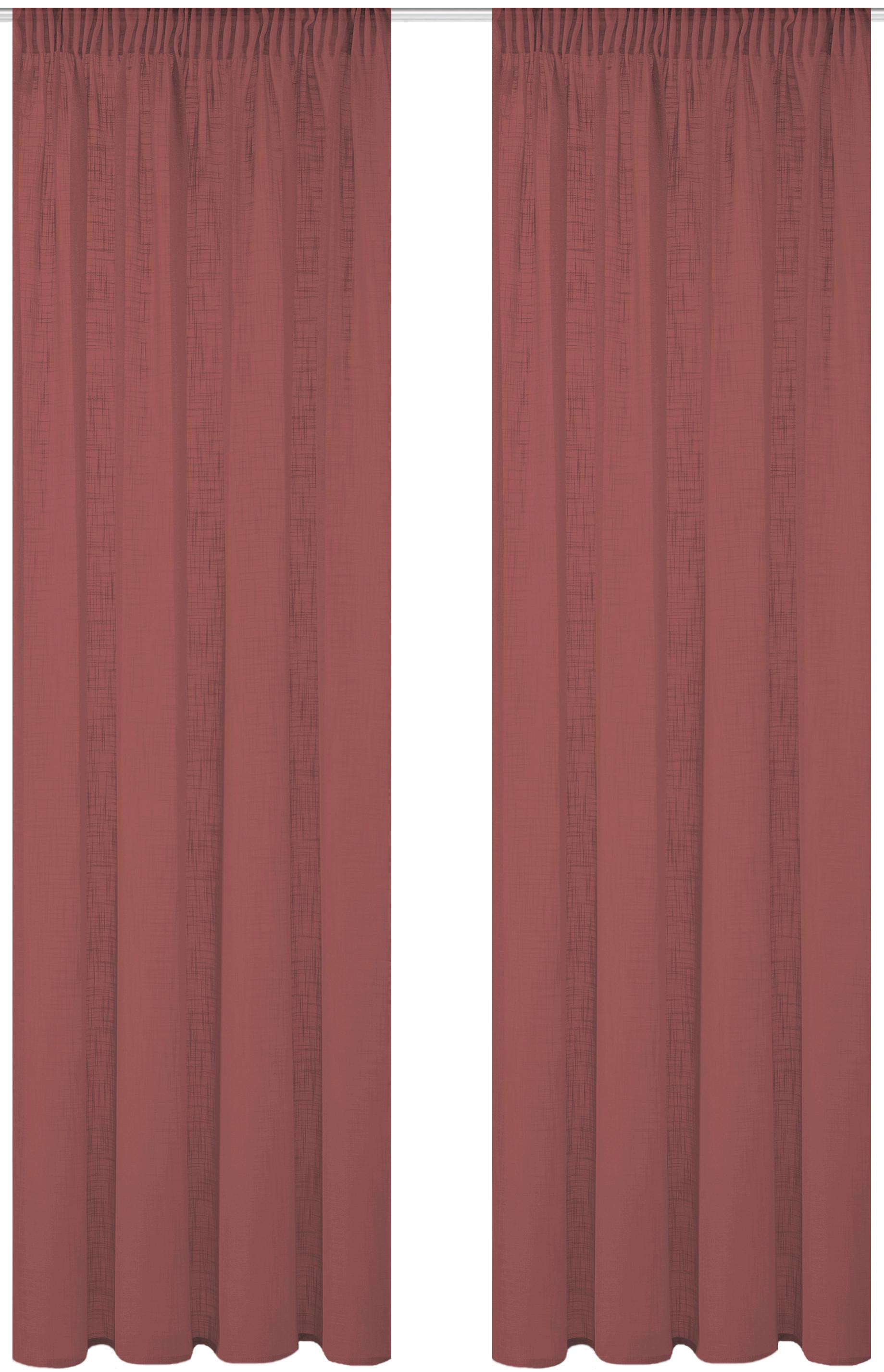 Fertigvorhang Softy 2er Set - Beere, Basics, Textil (140/225cm)