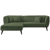 Ecksofa Colori Dunkelgrün S: 160/264 Cm - Dunkelgrün/Schwarz, MODERN, Holz/Textil (160/264cm) - MID.YOU