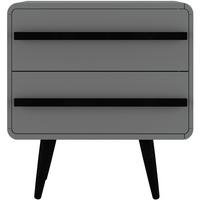 Nachttisch Chantal Grau B: 51 Cm - Schwarz/Grau, Design, Holzwerkstoff (51/54/39cm) - MID.YOU