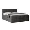 Boxspringbett Oslo Anthrazit Inkl.bettkasten, L: 180 Cm - Anthrazit/Schwarz, MODERN, Karton/Holzwerkstoff (180/200cm) - MID.YOU
