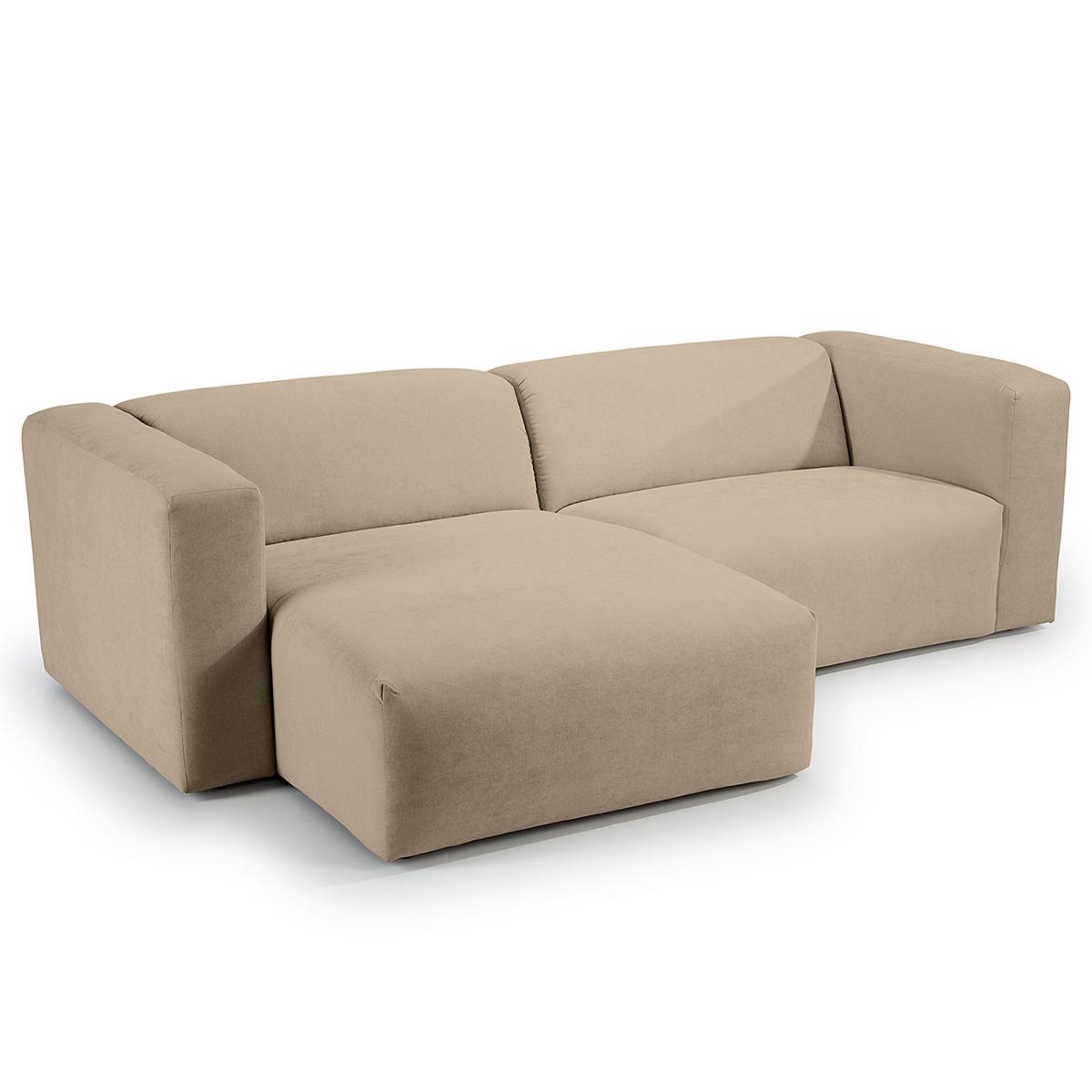 Ecksofa Bolt, Taupe S: 255x160 cm - Taupe, MODERN, Textil (255/160cm) - Trendmanufaktur