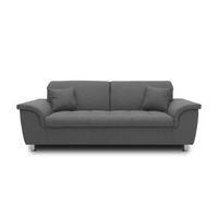 2-sitzer-sofa Franzi Grau Webstoff - Chromfarben/Grau, KONVENTIONELL, Textil (210/81/97cm) - MID.YOU