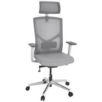 Drehstuhl Breton Pro W Grau/Weiß - Weiß/Grau, MODERN, Kunststoff/Textil (68/125/74cm) - MID.YOU