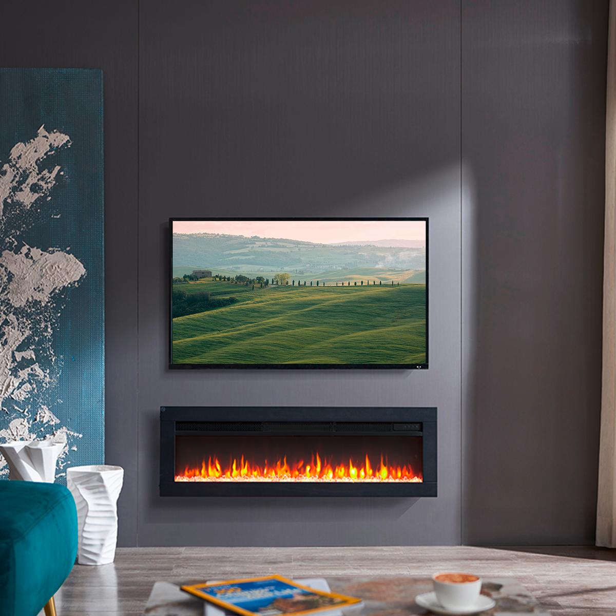 Elektrokamin Agnes 40" - Schwarz, Basics, Metall (102/33/12cm)