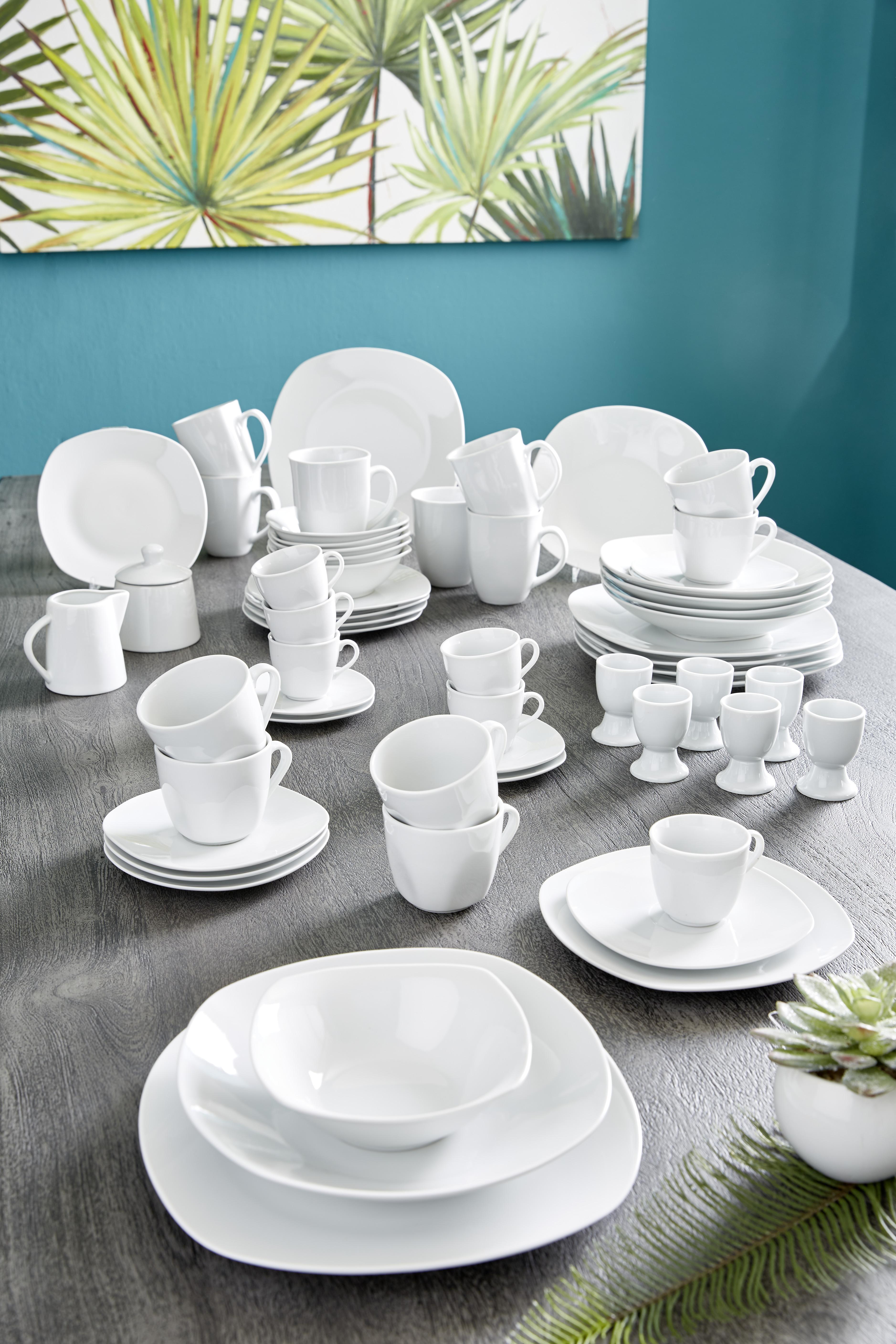 James Wood Kombiservice Porzellan Tabea für 6 Personen, 62 Tlg.