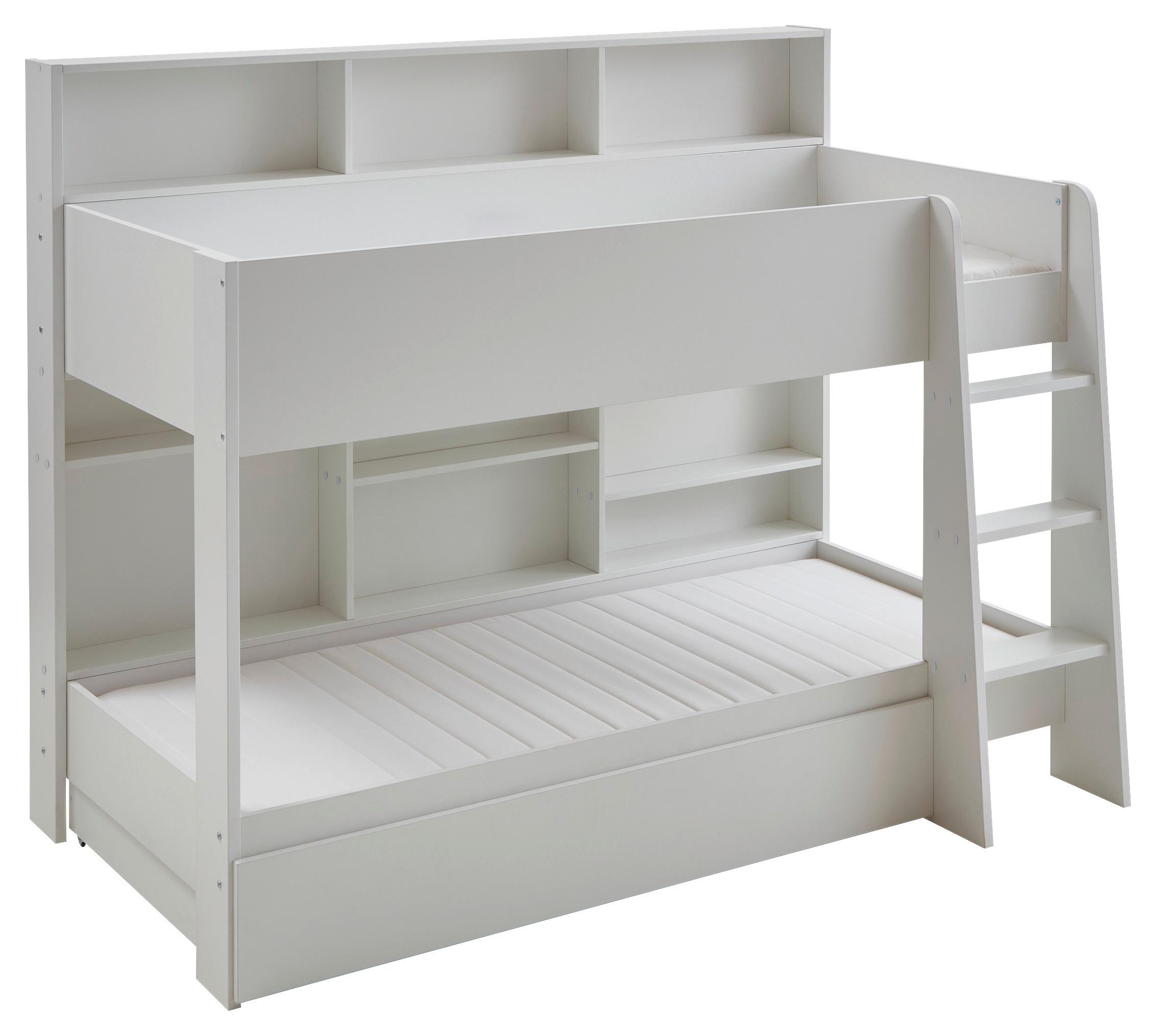 Etagenbett Sely Weiß Dekor, Lf: 90x200 cm