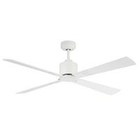Deckenventilator Airfusion Weiß 4 Flügel, geräuscharm - Weiß, Basics, Holzwerkstoff/Metall (132/33cm)