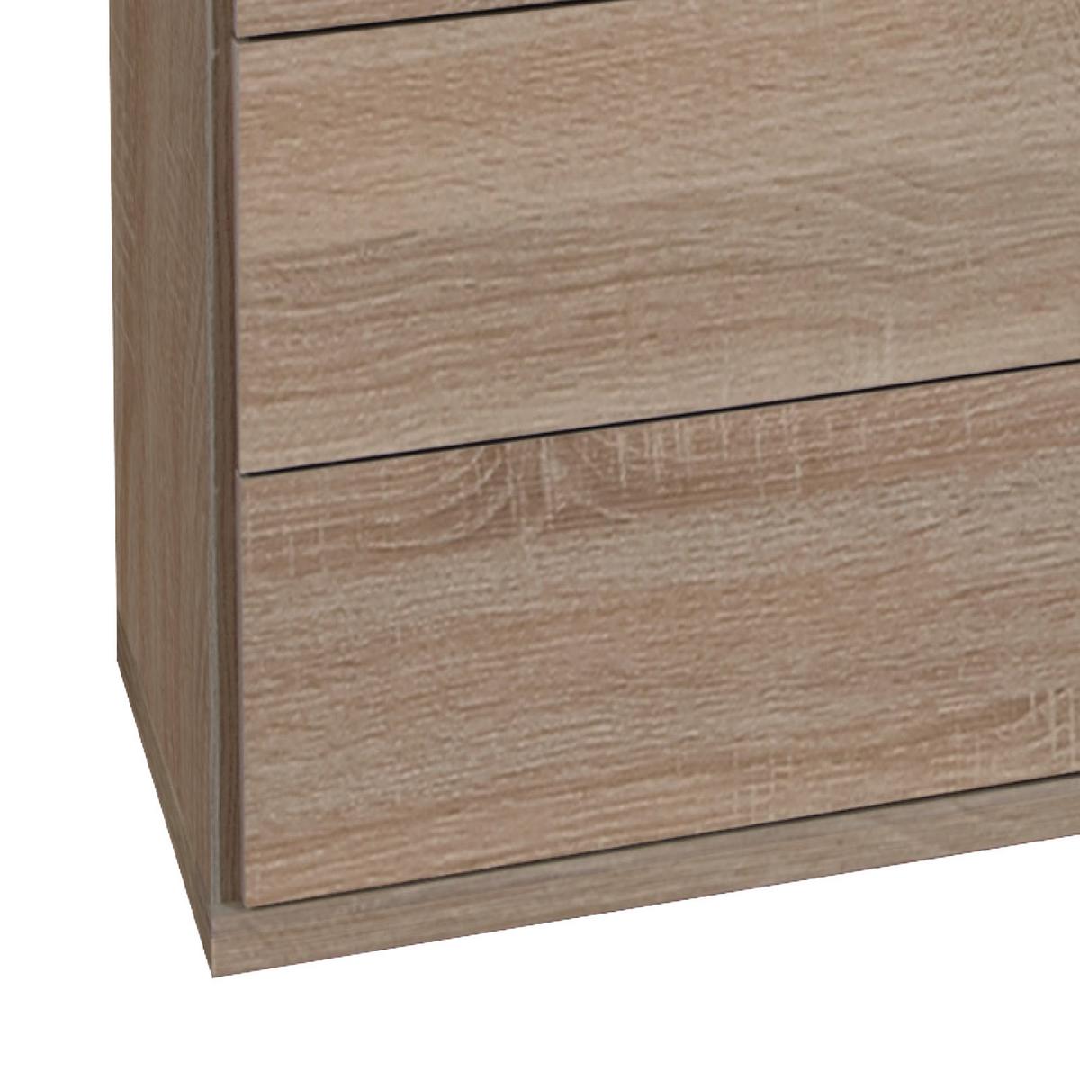 Komoda OSAKA šírka 91cm - farba duba/hliníková, Konventionell, kompozitné drevo/plast (91/106/40cm) - MID.YOU
