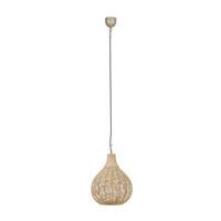 Pendelleuchte 366790136 Janne - Schwarz/Naturfarben, Natur, Naturmaterialien/Metall (34/177cm) - Trio Leuchten