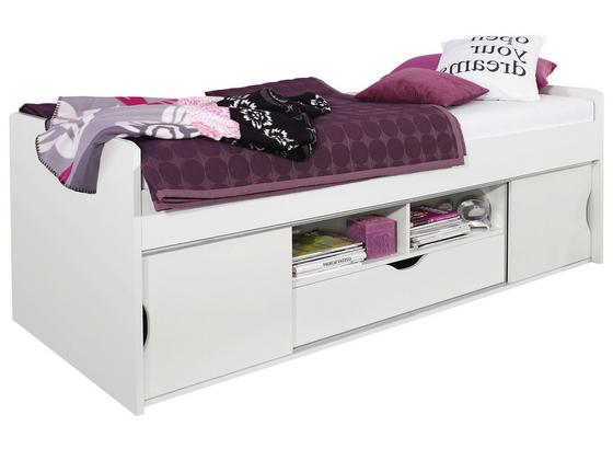Posteľ Point - biela, Moderný, kompozitné drevo (95/72/206cm) Posteľ Point - biela, Moderný, kompozitné drevo (95/72/206cm)