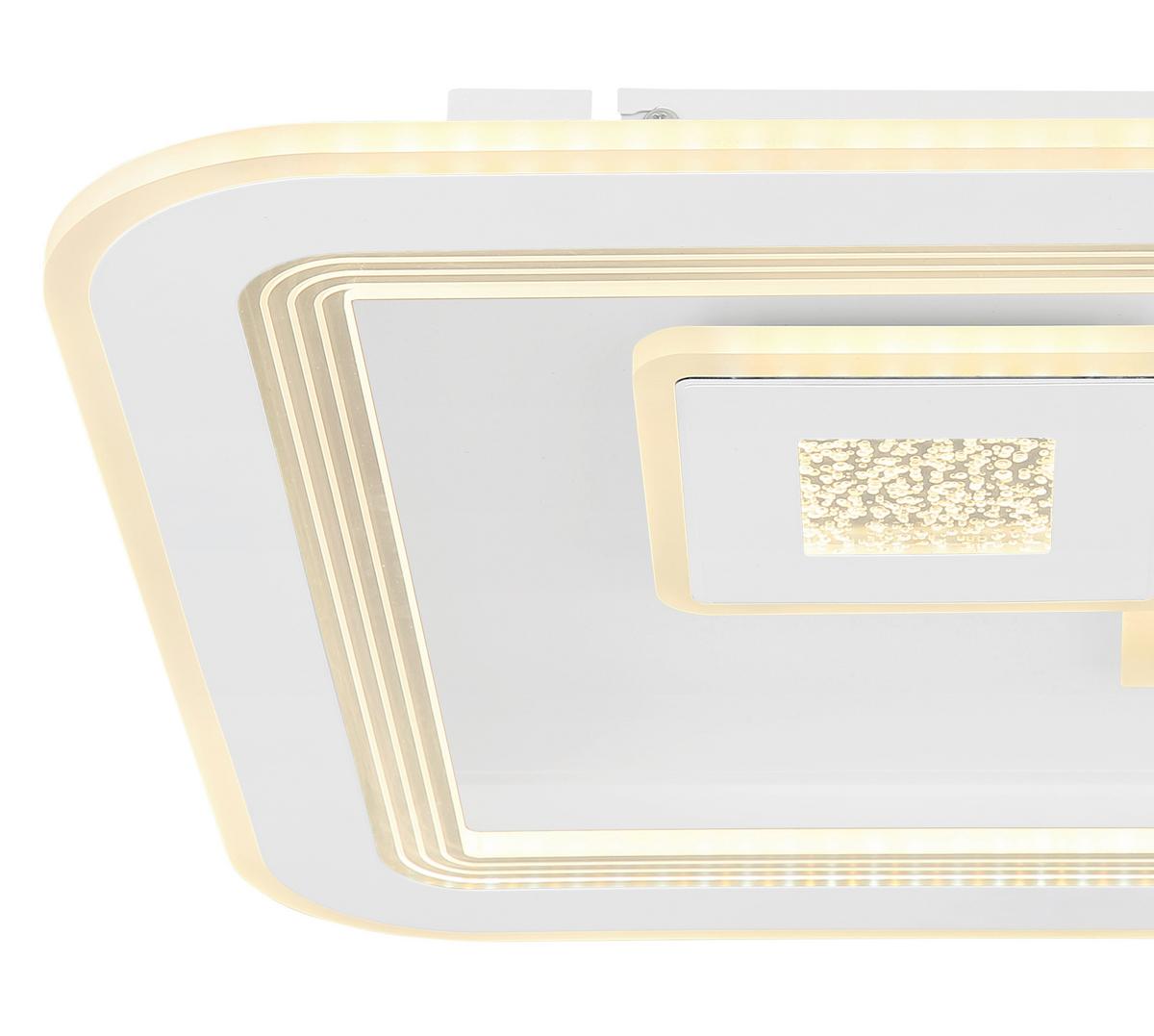 LED-Deckenleuchte L: 46,6 cm mit Farbtemperaturwechsler - Klar/Opal, Design, Kunststoff/Metall (46,6/46,6/7,4cm) - Globo