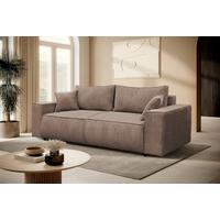 Schlafsofa Loft Rosa B: 255cm - Schwarz/Rosa, Design, Textil (255/90/97cm) - MID.YOU