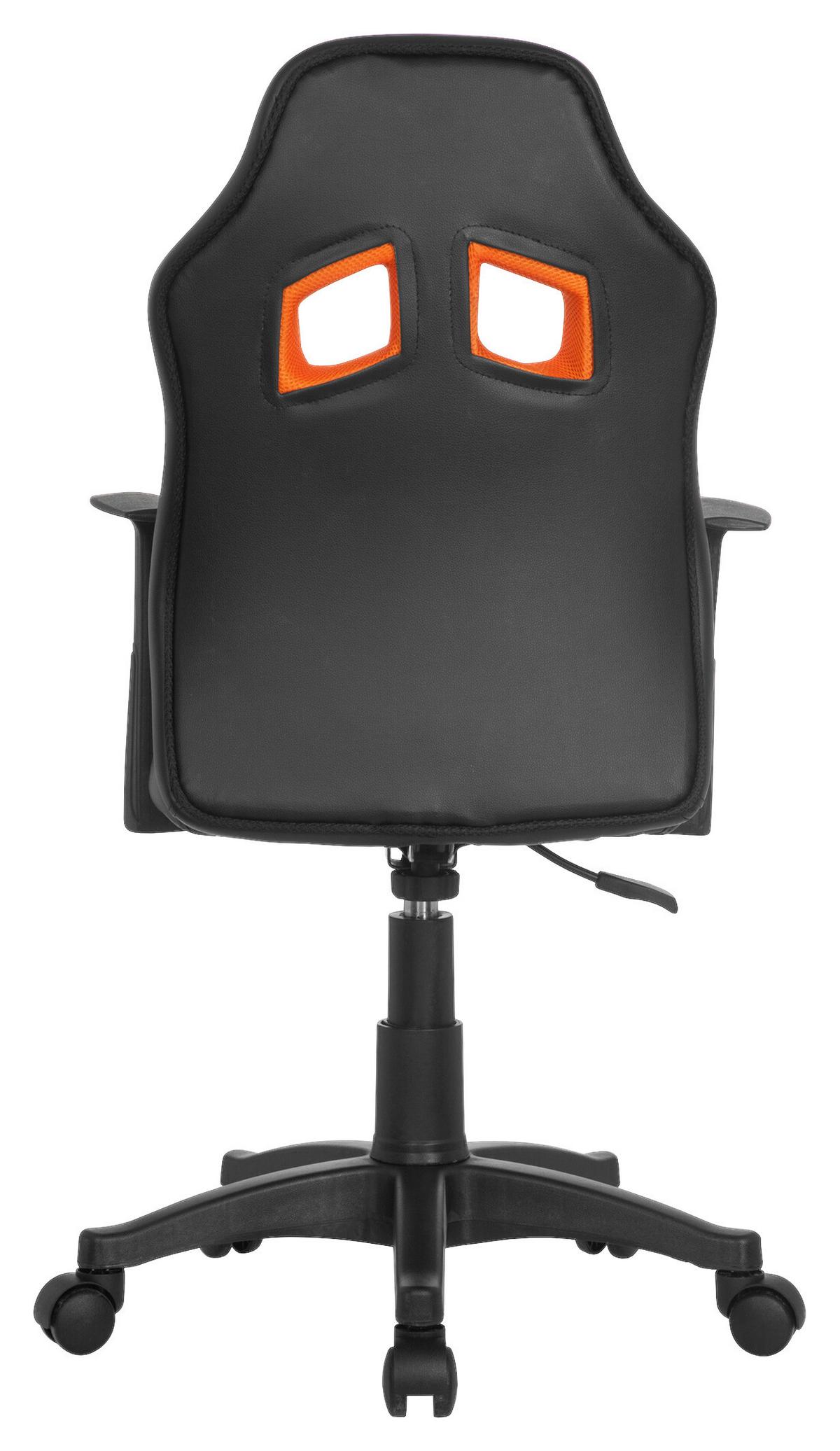 Jugenddrehstuhl Kid Racer Al Orange/Schwarz - Schwarz/Orange, Basics, Kunststoff (54/90-100/48cm) - MID.YOU