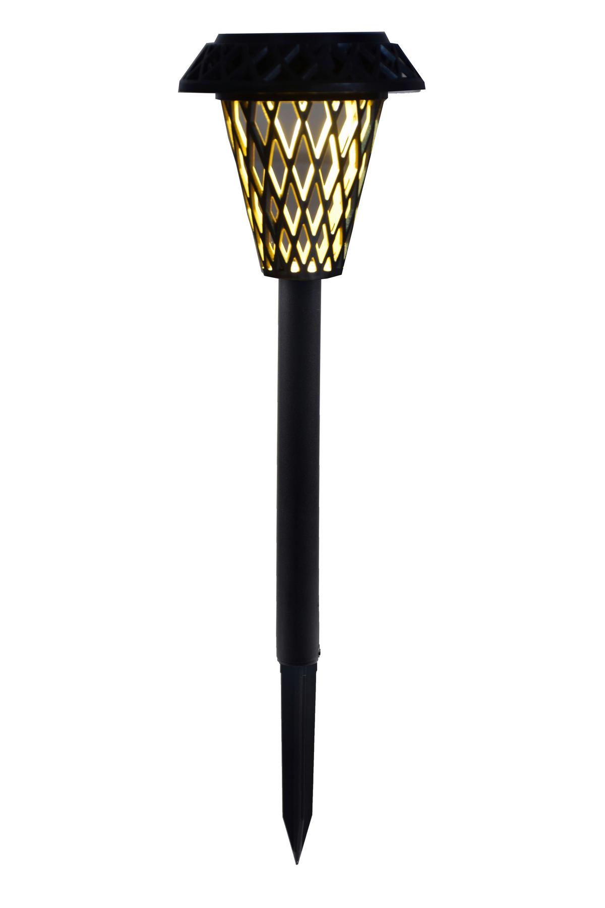 Solarleuchte Mit Erdspieß 1 Dekoleuchtmittel H: 43 Cm - Schwarz, KONVENTIONELL, Kunststoff (11,8/11,8/43cm) - Homezone