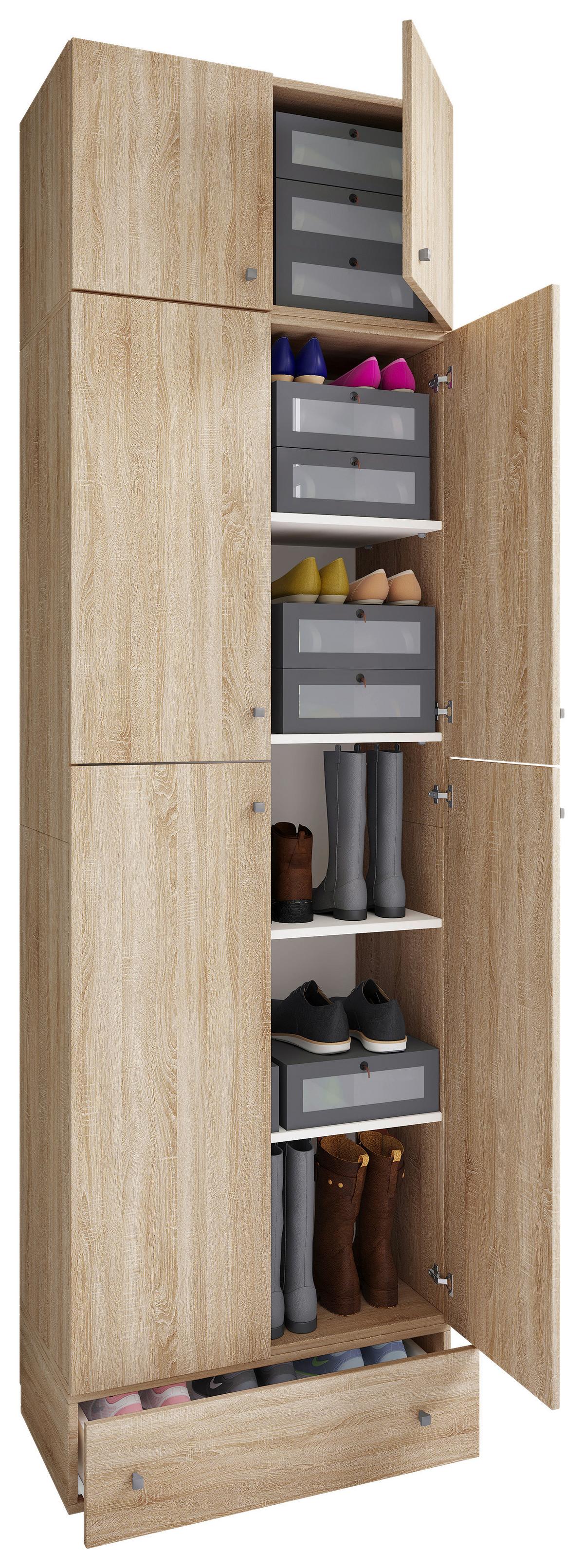 Drehtürenschrank B: 70 cm Lona XXL Buche Dekor - Buchefarben/Sonoma Eiche, MODERN, Holzwerkstoff (70/240/39cm) - MID.YOU