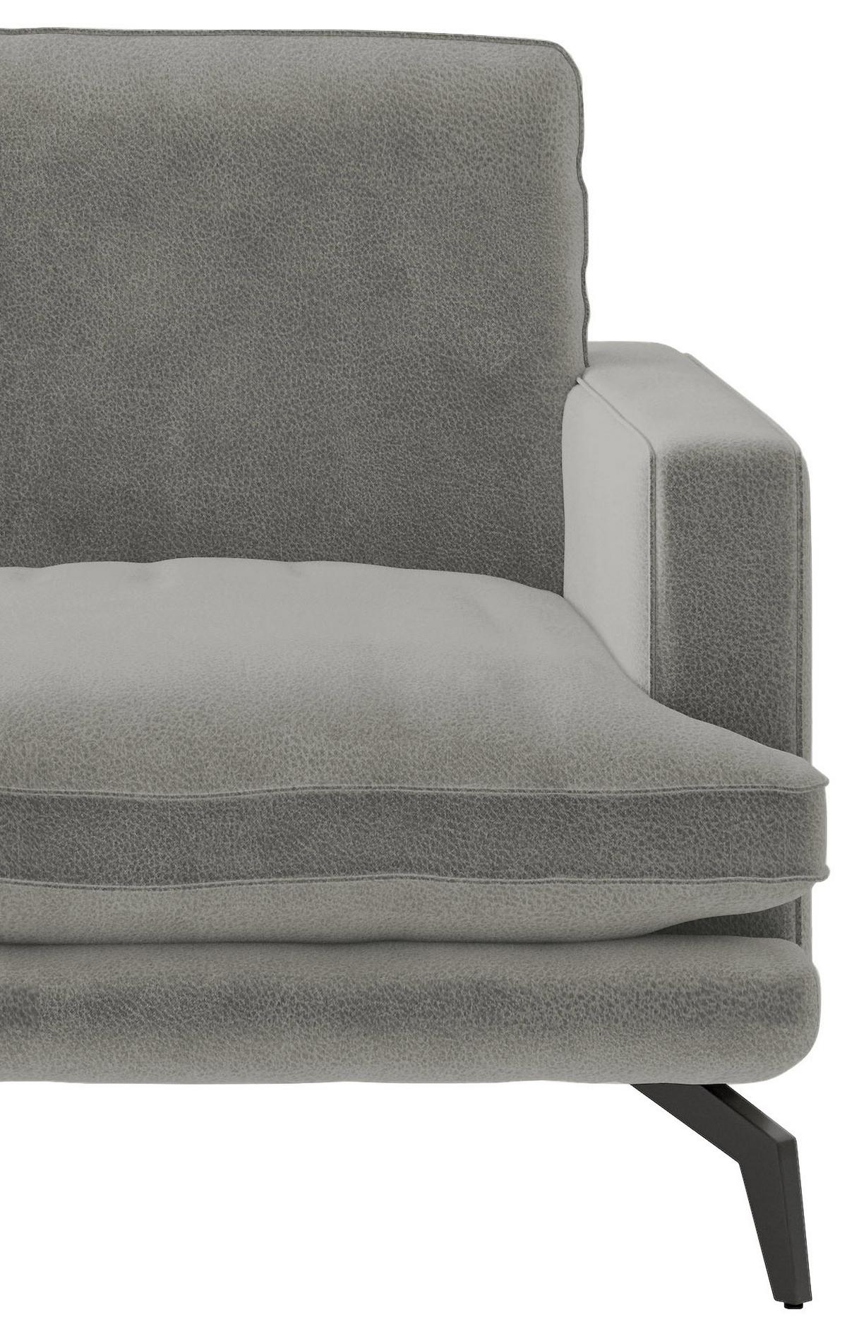 Sitzgarnitur Bali - Schwarz/Grau, Design, Textil (202/250cm) - Livetastic