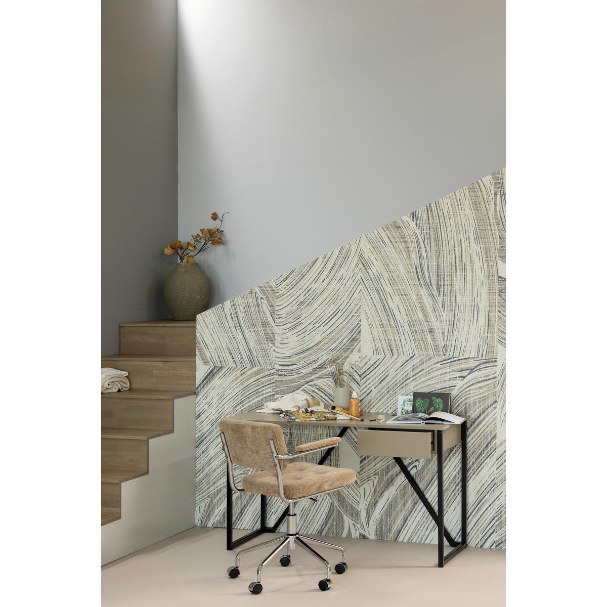 Schreibtisch New Julius Schlammfarben L: 126cm - Schlammfarben/Schwarz, MODERN, Holz/Metall (126/53/75cm) - Livetastic