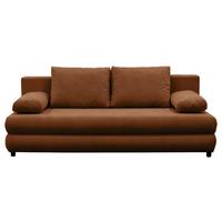 Schlafsofa Mela Braun B: 206cm - Schwarz/Braun, Design, Textil (206/87/88cm) - P & B