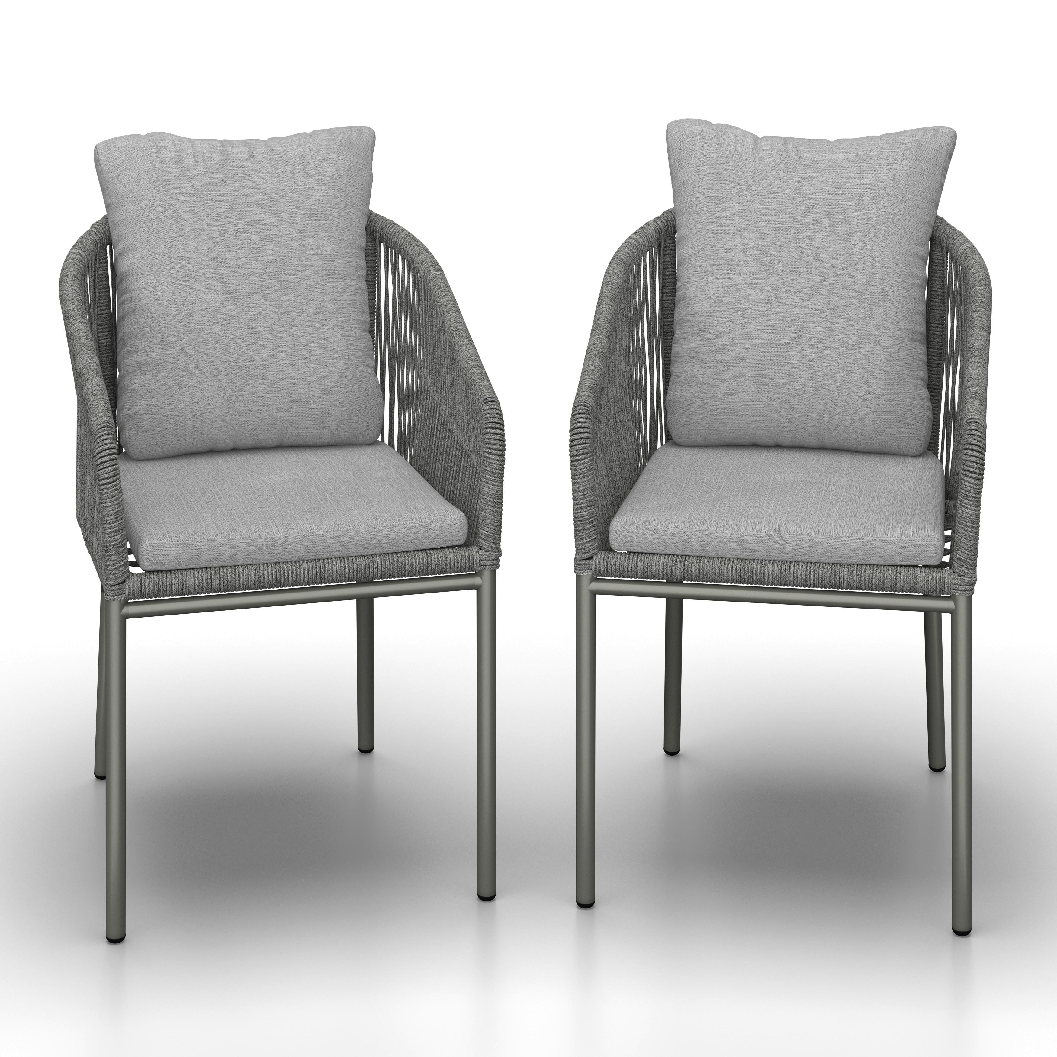 SADA ZÁHRADNÝCH KRESIEL PEPE - čierna/sivá, Modern, kov/plast (55/83/62cm) - Bessagi Garden