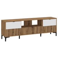 TV-Element Ricko Eichefarben/Weiß B: 157,8 cm - Eichefarben/Schwarz, Trend, Holzwerkstoff (157,8/54/40cm)
