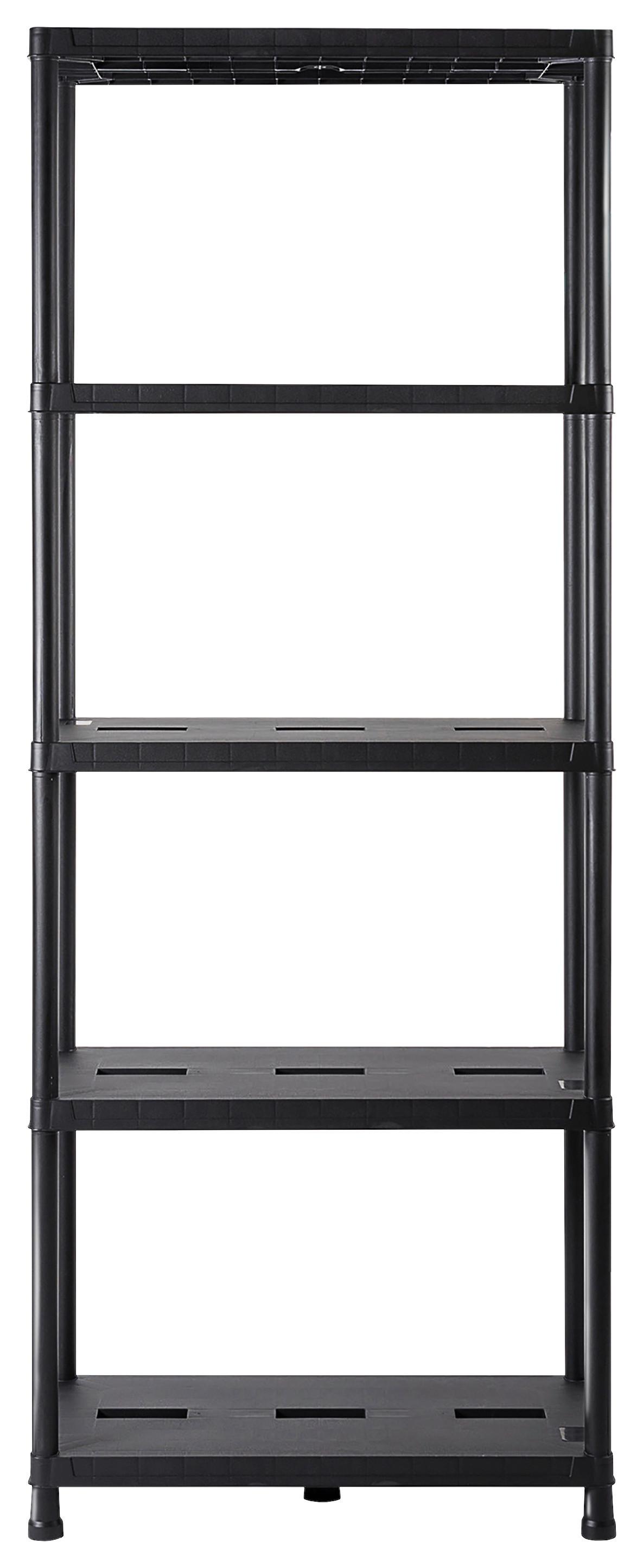Steckregal Schwarz Kunststoff - Schwarz, Basics, Kunststoff (71/180/35cm)