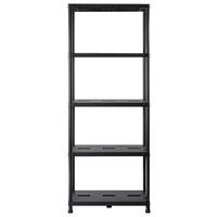 Steckregal Schwarz Kunststoff - Schwarz, Basics, Kunststoff (71/180/35cm)