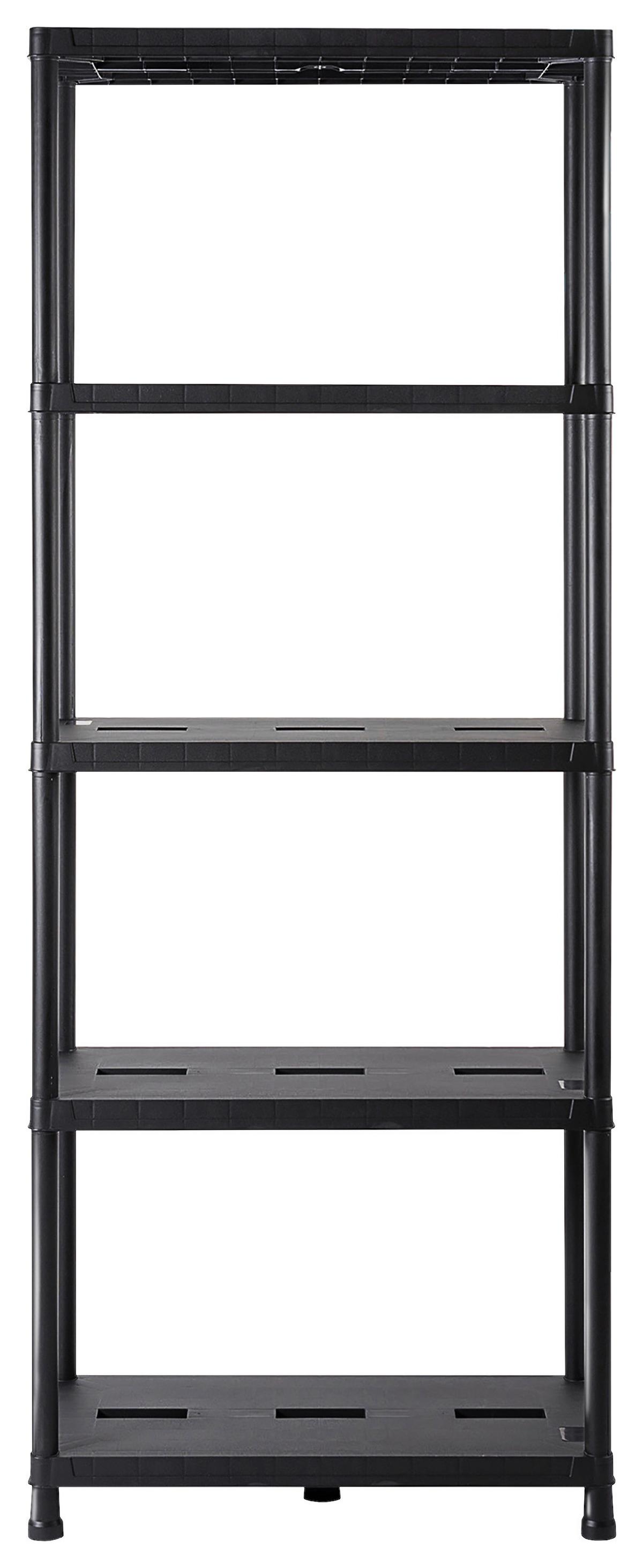 Steckregal Schwarz Kunststoff - Schwarz, Basics, Kunststoff (71/180/35cm)