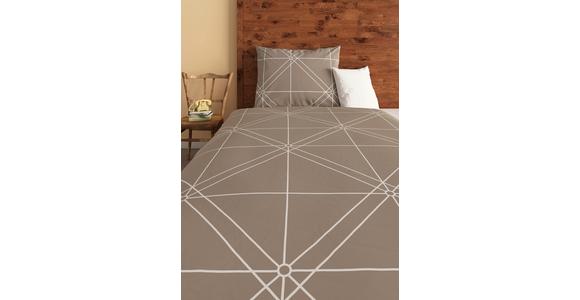 Satin Beettwäsche 140x200 cm Chalene Baumwolle Taupe - Taupe, ROMANTIK / LANDHAUS, Textil (140/200cm) - James Wood