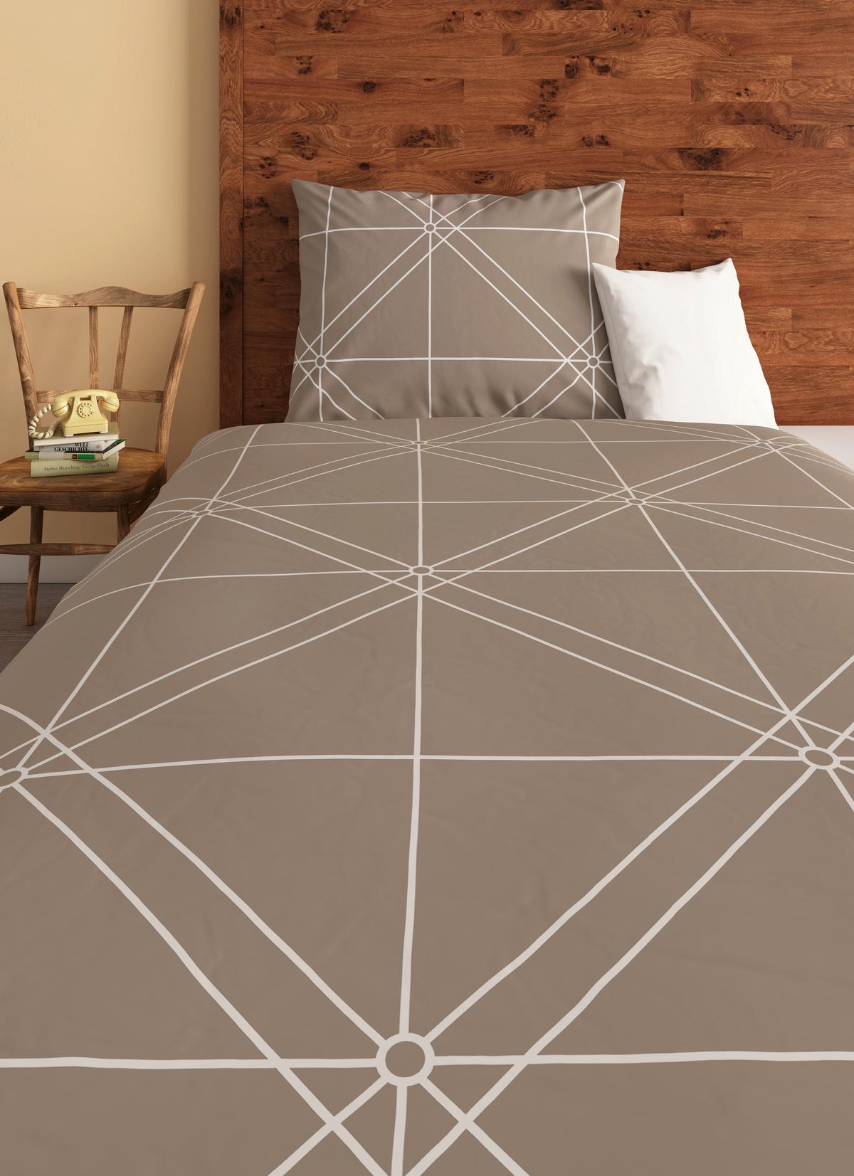 Ágyneműhuzat-garnitúra Chalene 140/200cm Anthrazit - taupe, Romantik / Landhaus, textil (140/200cm) - James Wood
