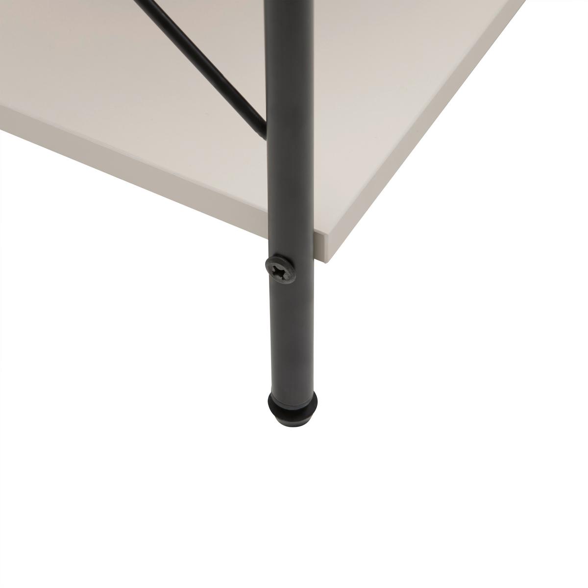REGÁL TOM -EXKLUSIV- - čierna/kašmírová, Modern, kov/kompozitné drevo (63.2/89/30cm) - Mömax