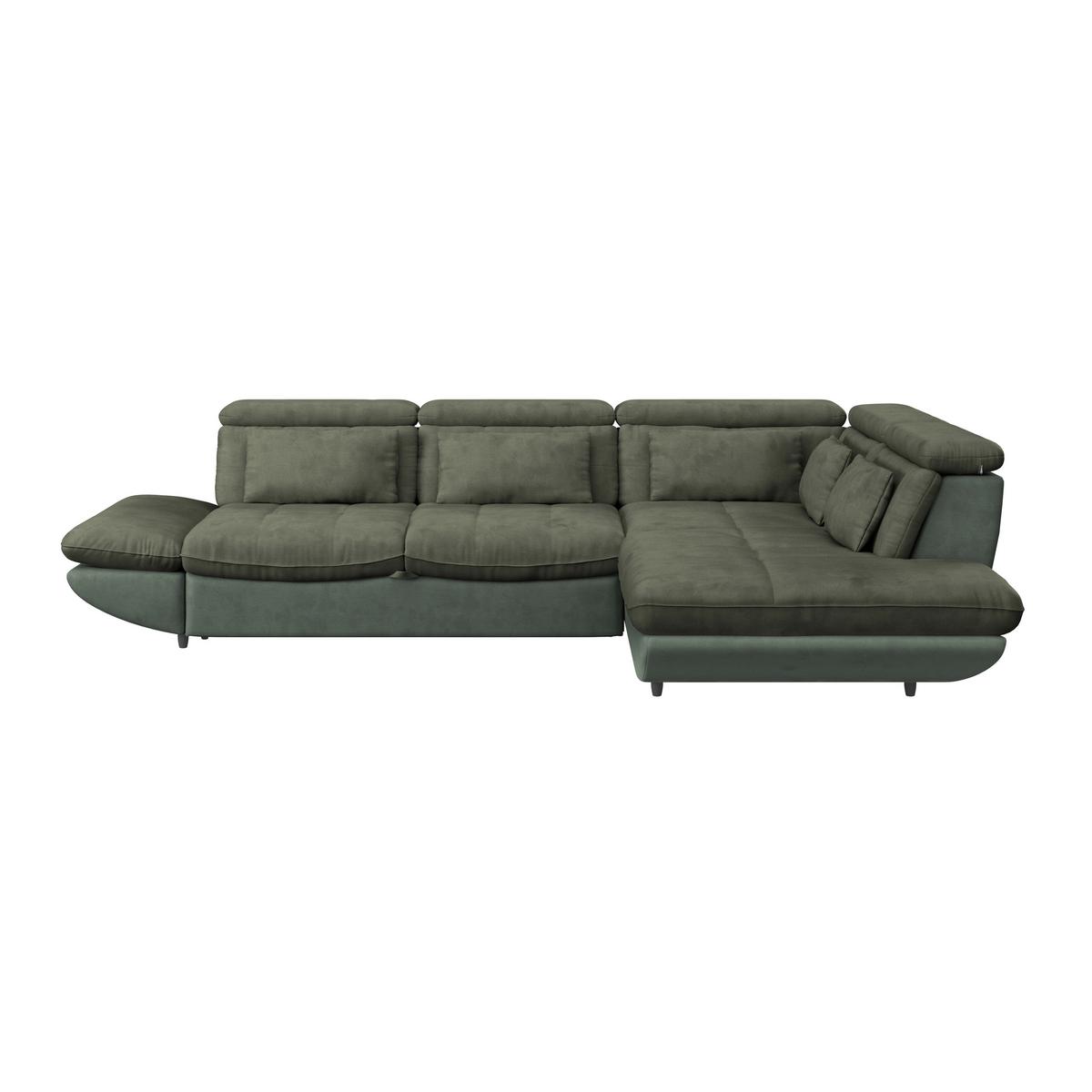 SEDACÍ SOUPRAVA PARK - černá/světle zelená, Moderní, textil/plast (233/311cm) - Luca Bessoni