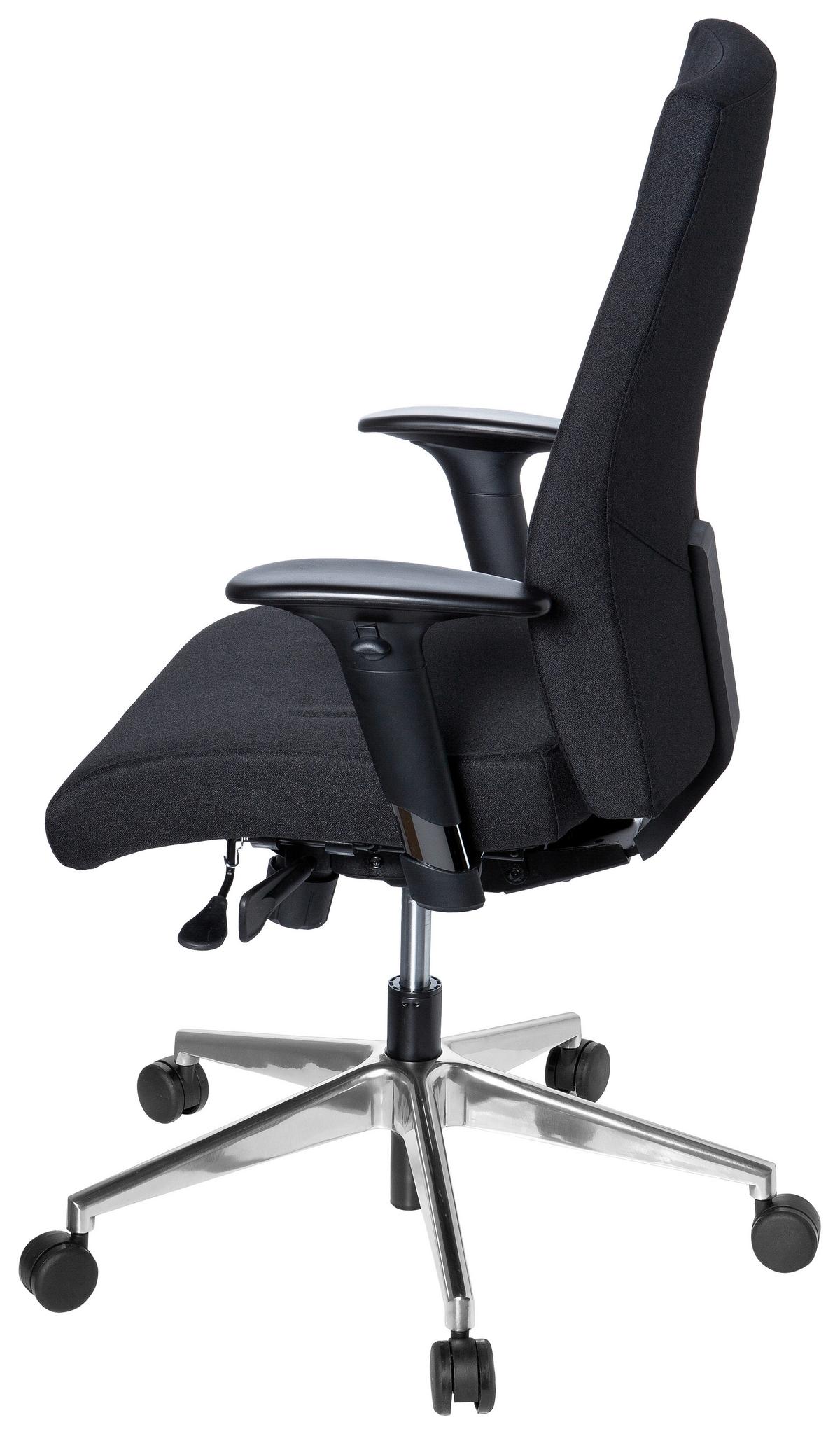 Drehstuhl Pro-Tec 250 Schwarz - Alufarben/Schwarz, MODERN, Kunststoff/Textil (57/116/51cm) - MID.YOU