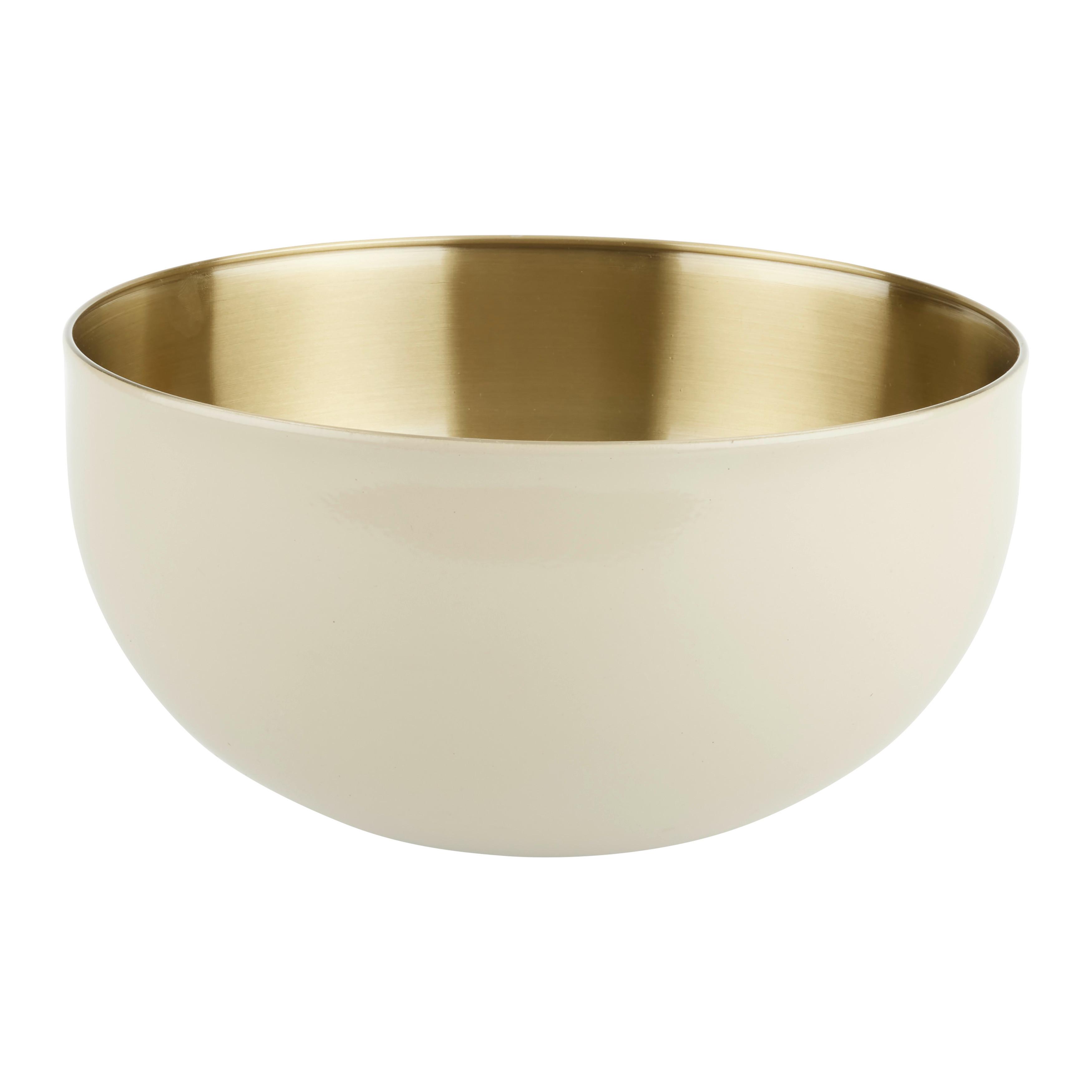 mísa na míchání BETTY -M- - krémová/šampaňská, Moderní, kov (23,5/12cm) - Mömax