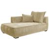 Recamiere Modena Links Beige, B: 208 cm - Beige/Schwarz, Design, Textil (207/75/121cm) - MID.YOU