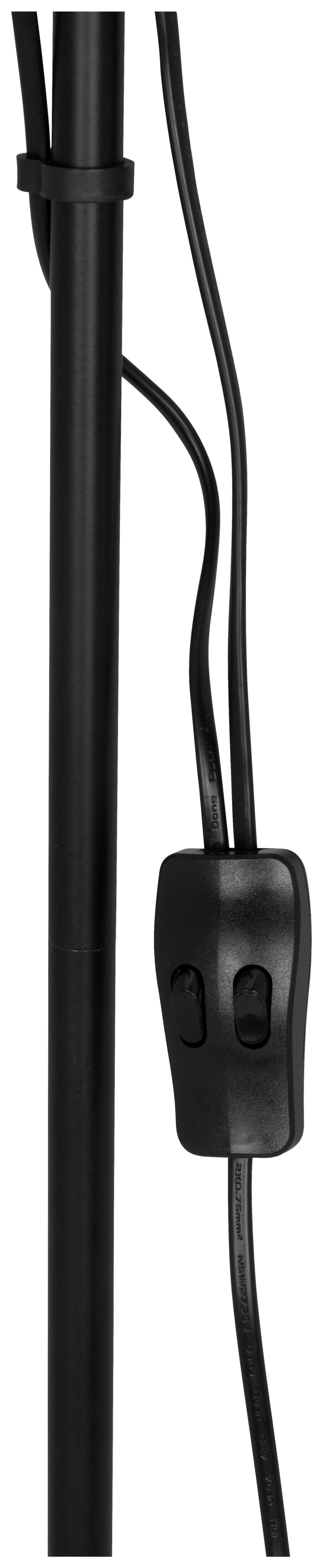 Stehleuchte Doris - Klar/Schwarz, KONVENTIONELL, Kunststoff/Metall (23,5/23,0cm) - Ondega