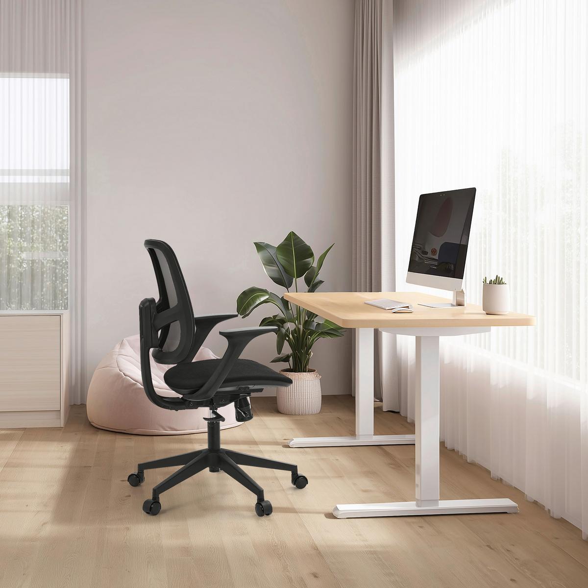 DREHSTUHL Malio Schwarz B: 68cm - Schwarz, MODERN, Kunststoff/Textil (68/114/63cm) - MID.YOU