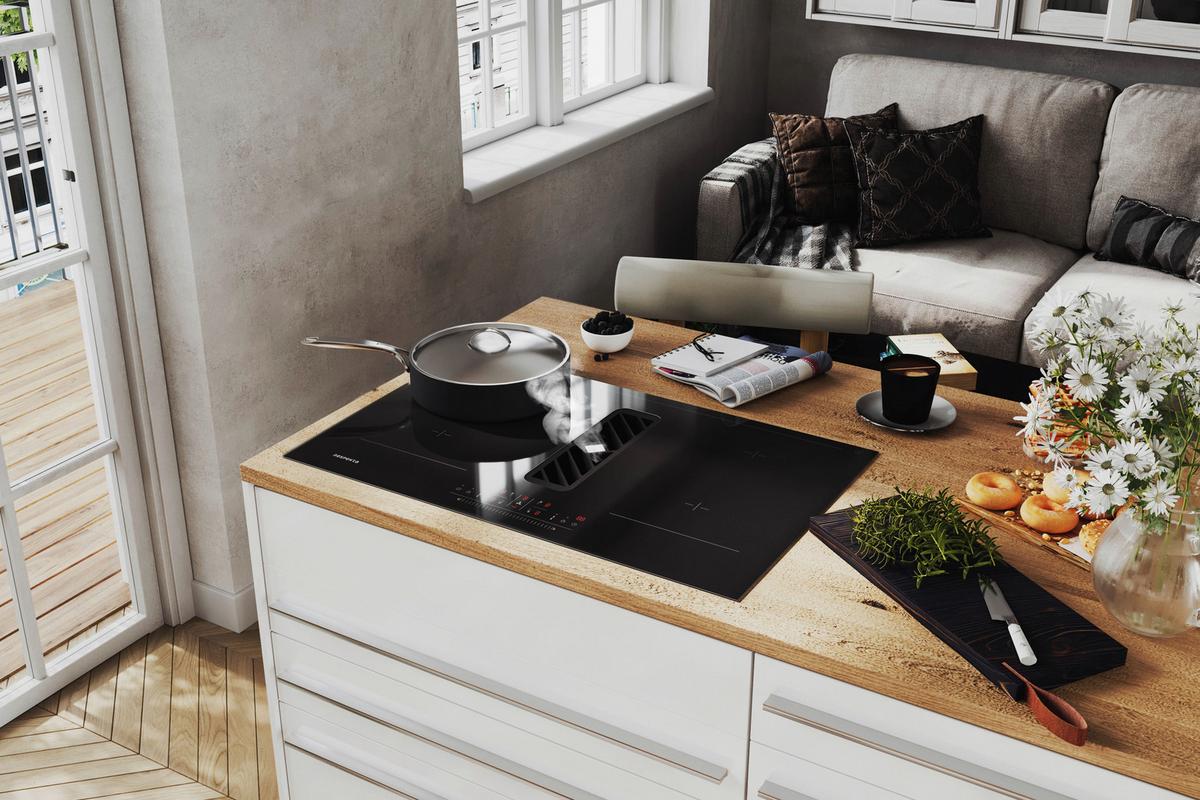 Kochfeld-Dunstabzug-Kombi Respekta Calima Schwarz B:83cm - Schwarz, Basics, Glas (83/20/51,5cm) - Respekta