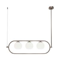 Pendelleuchte Erich - Weiß/Nickelfarben, Trend, Glas/Metall (89/25,5/137cm) - MAYTONI