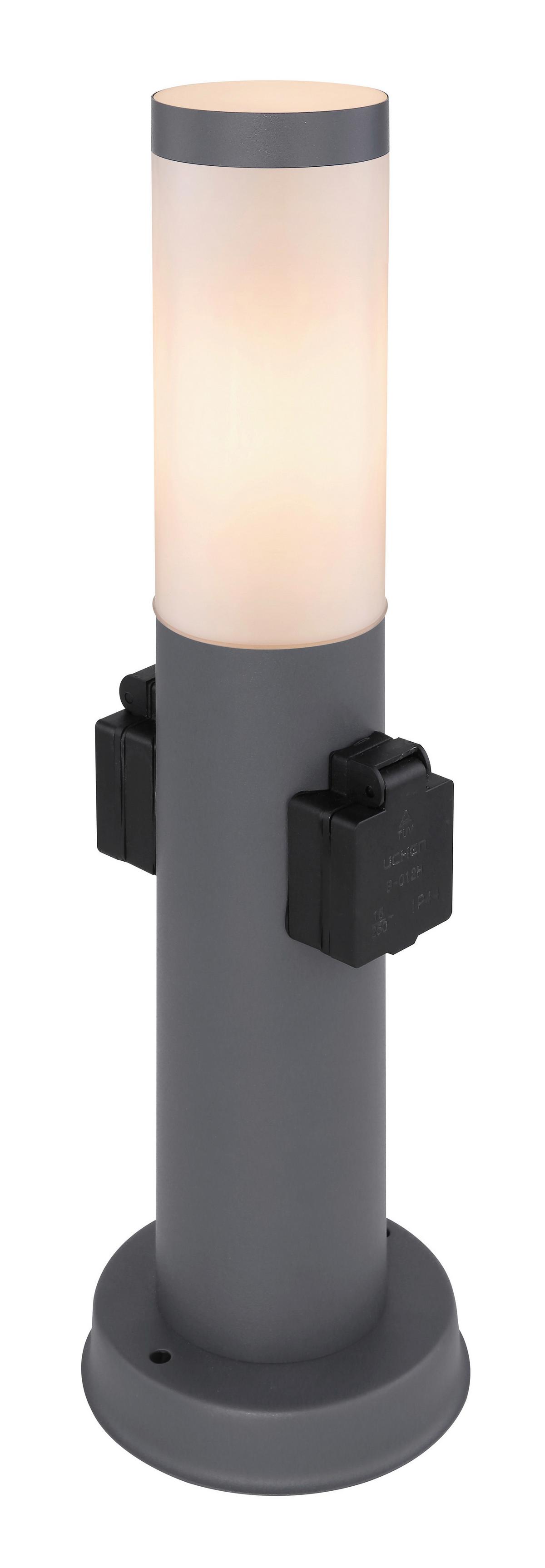 Außenleuchte 60 W Kunststoff/Metall - Anthrazit/Opal, Design, Kunststoff/Metall (12,7/45cm) - Globo