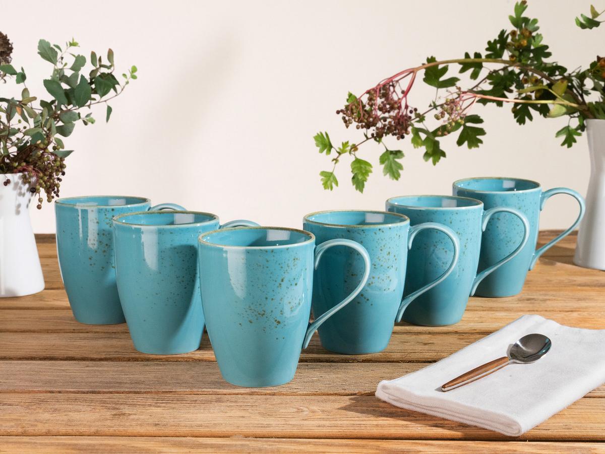 KAFFEEBECHERSET 22043 NATURE COLLECTION - Türkis, Trend, Keramik (300ml) - Creatable