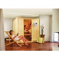 Sauna Cassis mit externer Steuerung 196x198x196cm - Naturfarben, MODERN, Holz (196/198/196cm) - Karibu