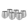 Wasserglas 6er-Set Je ca. 500 ml - Silberfarben, Trend, Metall (9,9cm) - Echtwerk