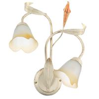 Wandleuchte 4722/Ap2 - Hellbraun/Weiß, KONVENTIONELL, Glas/Metall (40/20/58cm)