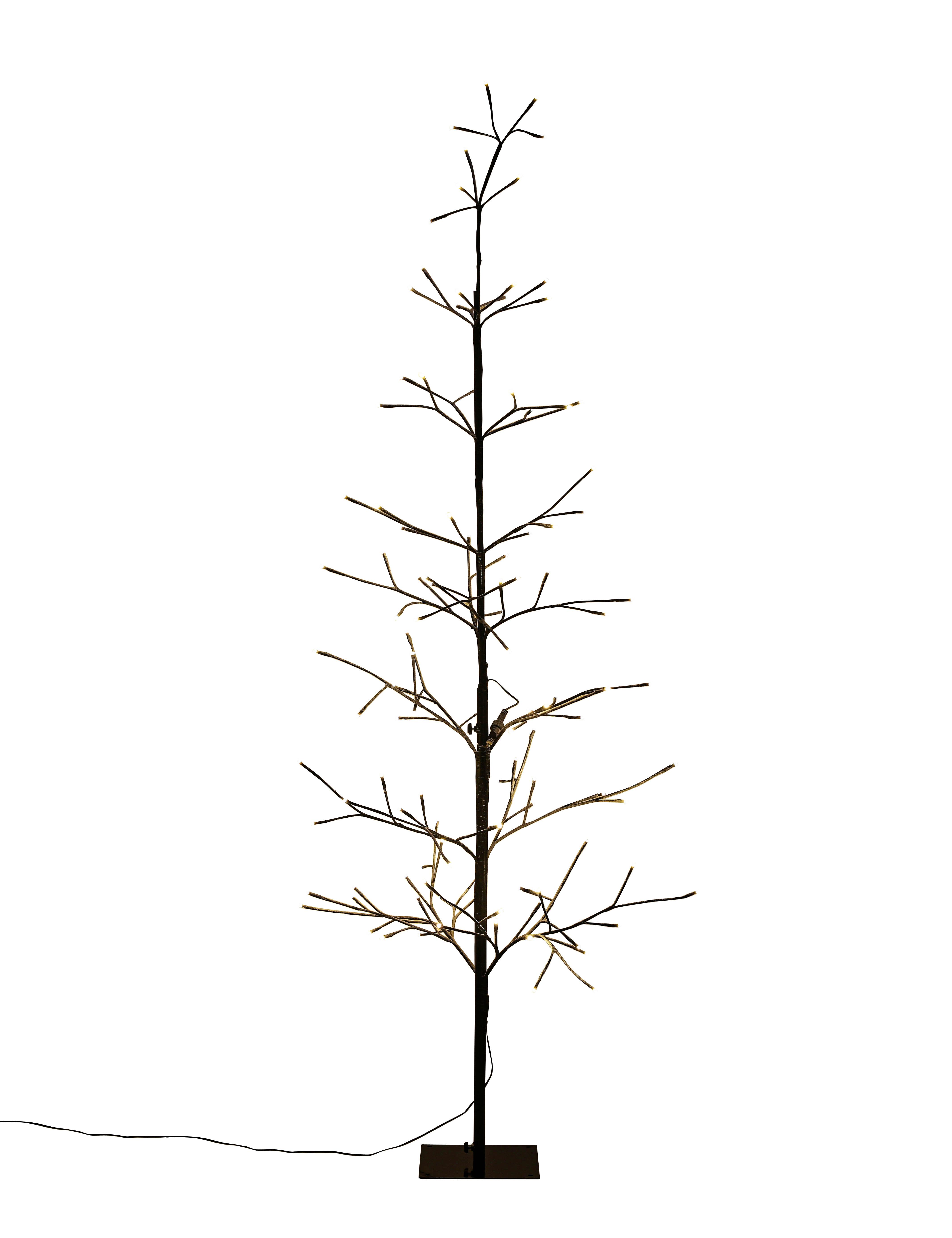 DEKORAČNÉ LED SVIETIDLO TREE - čierna/biela, Modern, kov/plast (175cm) - Mömax