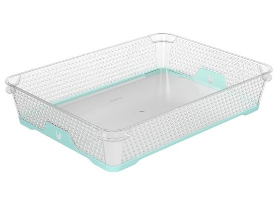 Aufbewahrungskörbchen Jonas A4 - Transparent/Hellblau, Kunststoff (36/26,5/7cm) Aufbewahrungskörbchen Jonas A4 - Transparent/Hellblau, Kunststoff (36/26,5/7cm)