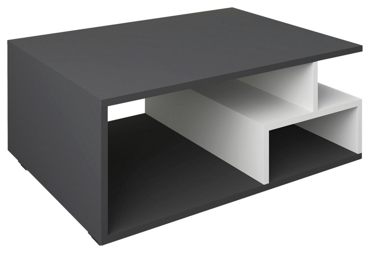 Couchtisch Sulas Anthrazit/weiß B: 50 Cm - Anthrazit/Schwarz, MODERN, Holzwerkstoff/Kunststoff (80/40/50cm) - MID.YOU