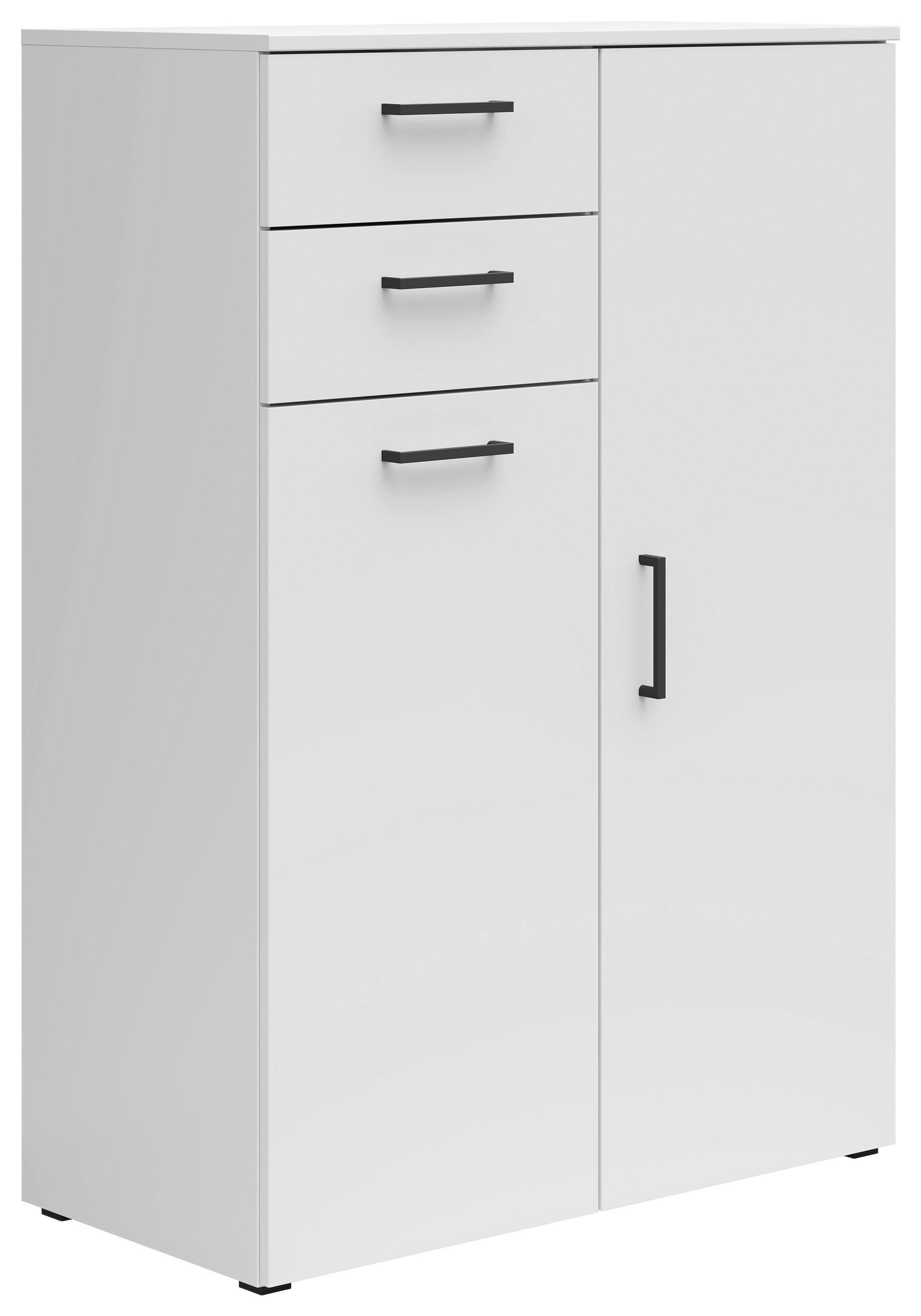 Komoda MULTISTAURAUM - čierna/biela, Modern, kompozitné drevo/plast (80/115/40cm)