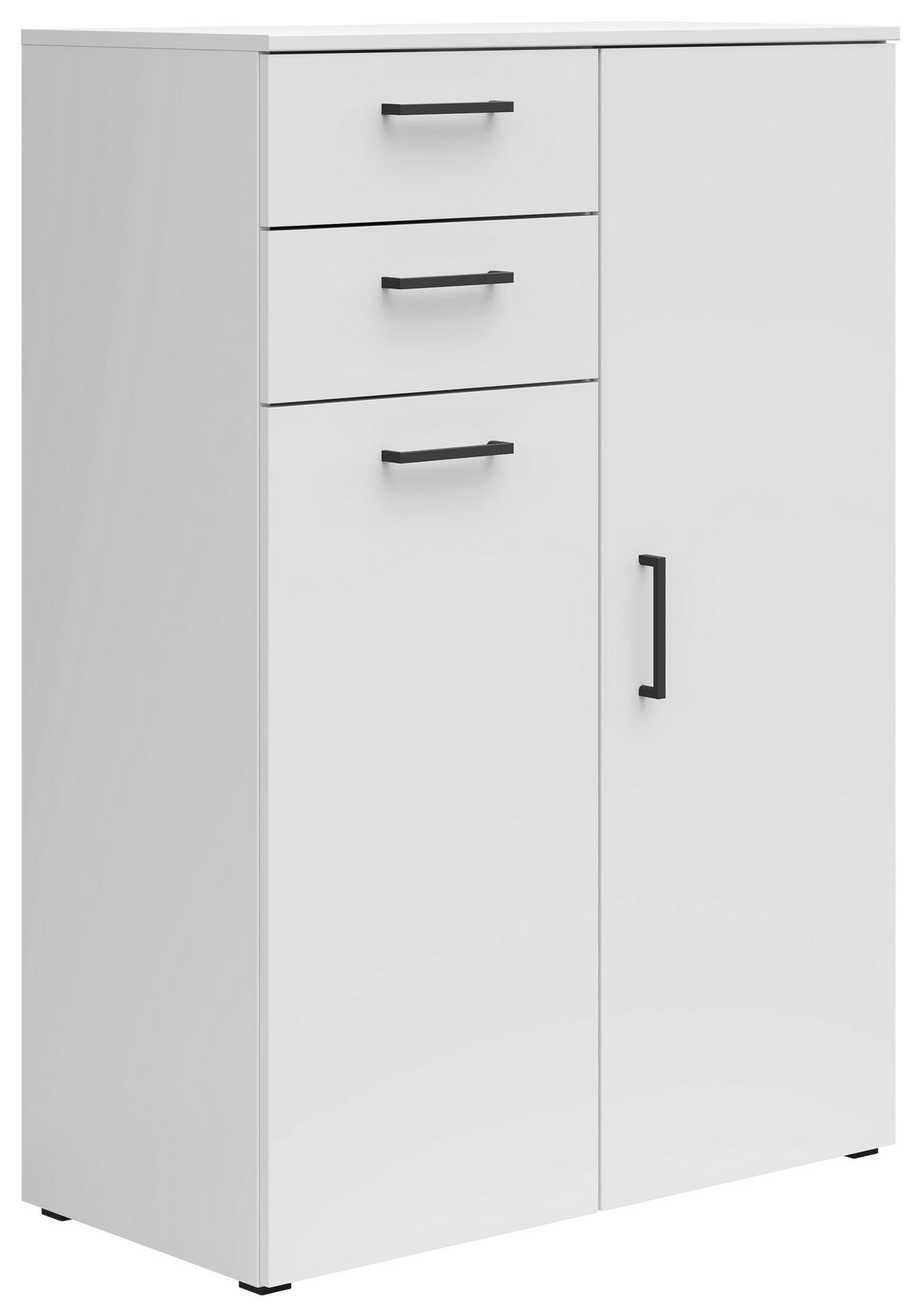 Komoda MULTISTAURAUM - čierna/biela, Modern, kompozitné drevo/plast (80/115/40cm)