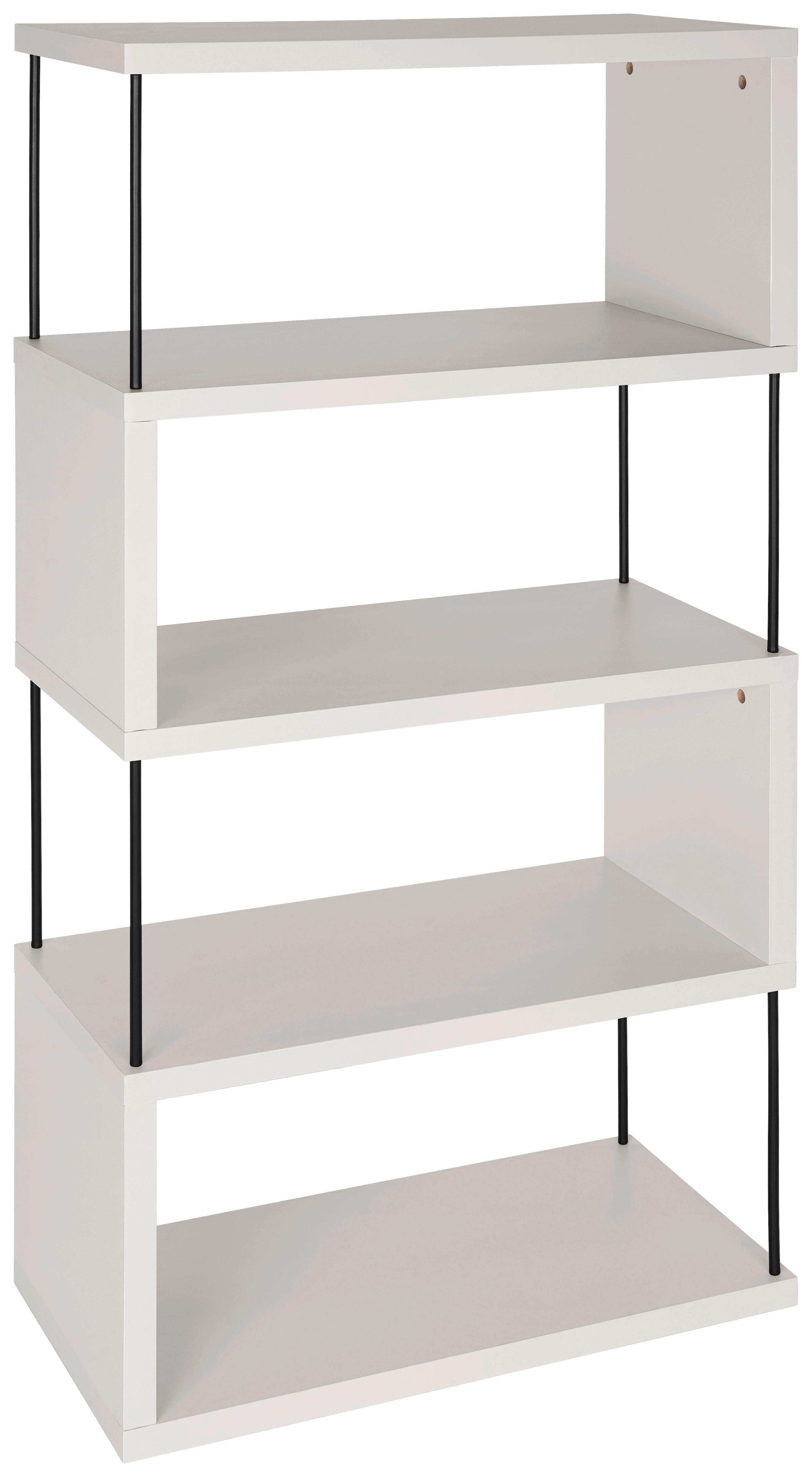 Regal Meran Schwarz/Kaschmir B: 66 cm - Kaschmir/Schwarz, Trend, Holzwerkstoff/Metall (66/136,5/35cm)