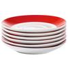 Untertassenset Rot Weiß 6-teilig D: 14,5 cm - Rot/Weiß, Basics, Keramik (14,5cm) - Van Well